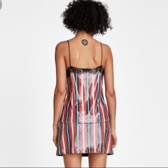 ZARA Striped Sequin Skirt and Top Set - Picture 7 of 8